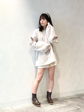 「ラテコーデ」｜マジェスティックレゴン横浜ジョイナス店スタッフさん（レディース・160cm）の冬コーディネート