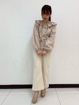 「ラテコーデ」｜マジェスティックレゴン横浜ジョイナス店スタッフさん（レディース・157cm）の冬コーディネート