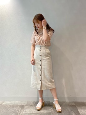 マジェスティックレゴン横浜ジョイナス店スタッフさん（レディース・160cm）の春コーディネート