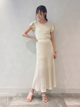 「透かし柄」｜マジェスティックレゴン横浜ジョイナス店スタッフさん（レディース・171cm）の春コーディネート