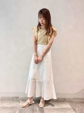 マジェスティックレゴン横浜ジョイナス店スタッフさん（レディース・157cm）の夏コーディネート