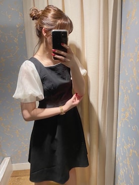 「ミニワンピ」｜マジェスティックレゴン横浜ジョイナス店スタッフさん（レディース・161cm）の夏コーディネート