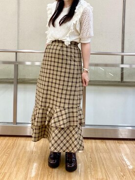 マジェスティックレゴン横浜ジョイナス店スタッフさん（レディース・153cm）の夏コーディネート