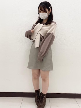 マジェスティックレゴン横浜ジョイナス店スタッフさん（レディース・153cm）の秋コーディネート