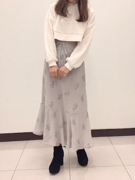 マジェスティックレゴン横浜ジョイナス店スタッフさん（レディース・157cm）の秋コーディネート