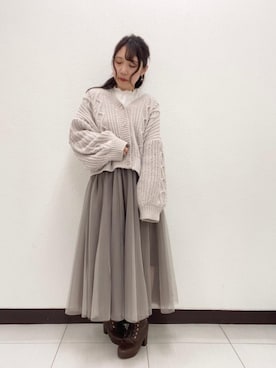 マジェスティックレゴン横浜ジョイナス店スタッフさん（レディース・153cm）の秋コーディネート