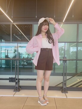マジェスティックレゴン横浜ジョイナス店スタッフさん（レディース・159cm）の春コーディネート