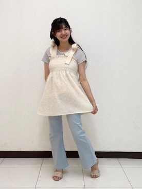 マジェスティックレゴン横浜ジョイナス店スタッフさん(レディース・159cm)の夏コーディネート