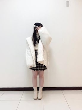 マジェスティックレゴン横浜ジョイナス店スタッフさん（レディース・153cm）の冬コーディネート