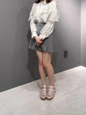 マジェスティックレゴン横浜ジョイナス店スタッフさん（レディース・155cm）の春コーディネート