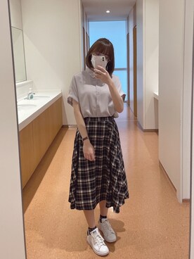「merry jenny（メリージェニー）のアイテム（PC・スマホグッズ/家電）」を使った、ミルクセーキさん（レディース・152cm）の夏コーディネート