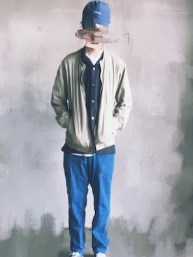 「green label relaxing（グリーンレーベルリラクシング）のアイテム（ノーカラージャケット）」を使った、まさおさん（メンズ・176cm）の春コーディネート