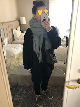 「e.m. noir（イーエムノアール）のアイテム」を使った、まーむちゃんさん（レディース・155cm）の秋コーディネート