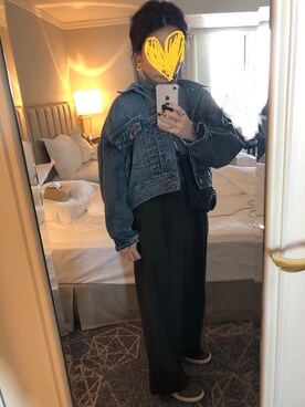 「e.m. noir（イーエムノアール）のアイテム」を使った、まーむちゃんさん（レディース・155cm）の秋コーディネート