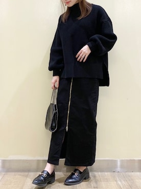 「アイテム（デニムスカート）」を使った、chisan311さん（レディース・155cm・20代）の秋コーディネート