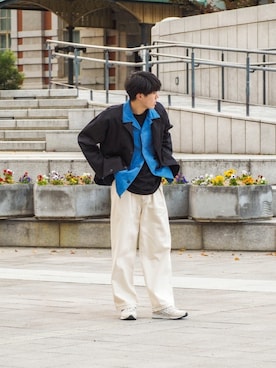 「ASICS（アシックス）のアイテム（スニーカー）」を使った、Ryoさん（メンズ・173cm）の秋コーディネート