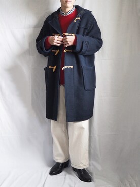 Ryoさんの「プレミアムラムクルーネックセーター（長袖）」を使ったコーディネート