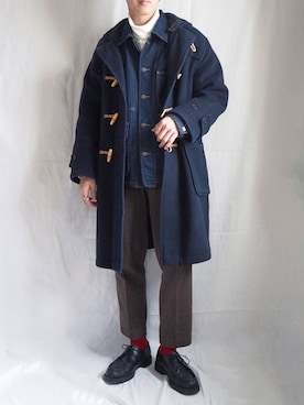 「フレンチカジュアル」｜「アイテム（デニムジャケット）」を使った、Ryoさん（メンズ・173cm）の冬コーディネート