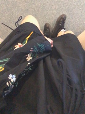 「VANS（バンズ）のアイテム（スニーカー、ブラック系）」を使った、サトウユウさん（レディース・165cm）の春コーディネート