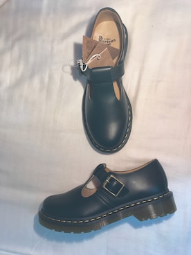 「Dr. Martens（ドクターマーチン）のレディース Dr.Martens ドクターマーチン POLLEY T-BAR 14852001 BLACK（ブーツ、ブラック系）」を使った、サトウユウさん（レディース・165cm）の春コーディネート