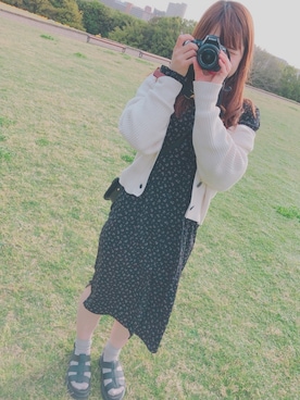 「アイテム（シャツワンピース）」を使った、悠さん（レディース・158cm）の春コーディネート