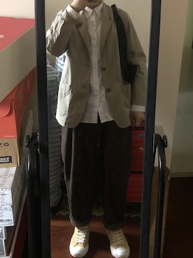 「ADDICT（アディクト）のアイテム」を使った、OBERIさん（メンズ・165cm）の春コーディネート