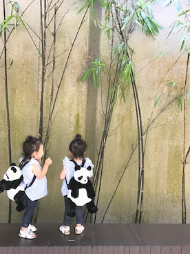 「singapore zooのアイテム（バックパック/リュック、その他）」を使った、himawari⑅︎◡̈︎*sanさん（キッズ・110cm）の夏コーディネート