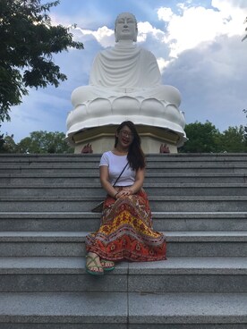 「travel」｜「アイテム（サンダル）」を使った、HappyYuさん（レディース・165cm）の夏コーディネート