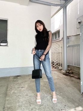 「SPIRALGIRL（スパイラルガール）のアイテム（トップス）」を使った、ayakaさん（レディース・161cm）の春コーディネート