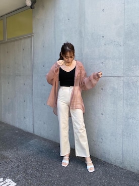 「SPIRALGIRL（スパイラルガール）のアイテム（トップス）」を使った、ayakaさん（レディース・161cm）の春コーディネート