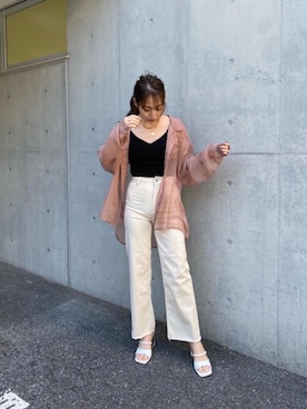 「SPIRALGIRL（スパイラルガール）のアイテム（トップス）」を使った、ayakaさん（レディース・161cm）の春コーディネート