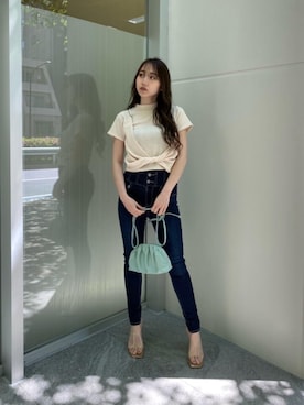 「SPIRALGIRL（スパイラルガール）のアイテム（トップス）」を使った、ayakaさん（レディース・161cm）の夏コーディネート