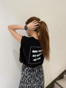 「SPIRALGIRL（スパイラルガール）のアイテム（トップス）」を使った、ayakaさん（レディース・161cm）の夏コーディネート