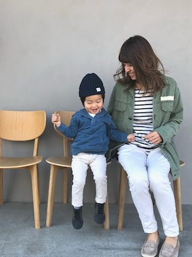 「ZARA KIDS」｜「アイテム（ブルゾン）」を使った、𝙰 𝚈 𝚄 𝙼 𝙸さん（レディース・160cm）の春コーディネート