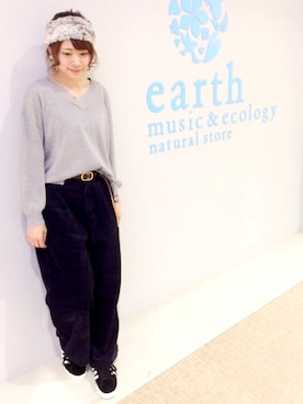 「アイテム（ニット/セーター、シルバー系）」を使った、ままいさん（レディース・161cm）の秋コーディネート