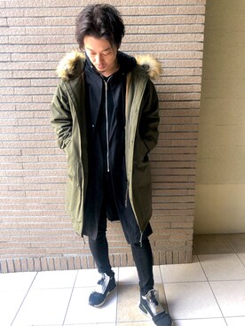 MIHARAYASUHIROのモッズコートを使った人気ファッションコーディネート