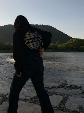 「ハイウエストストレートジーンズ」｜Shioさん（レディース・157cm）の夏コーディネート