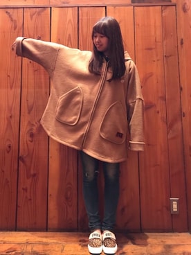 「HYSTERIC GLAMOUR（ヒステリックグラマー）のアイテム（モッズコート）」を使った、Momoka❁︎さん（レディース・165cm）の秋コーディネート