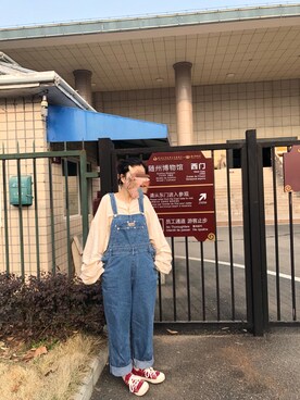 「mystic（ミスティック）の袖タックボリュームブラウス（シャツ/ブラウス）」を使った、Joyksueさん（レディース・152cm）の春コーディネート