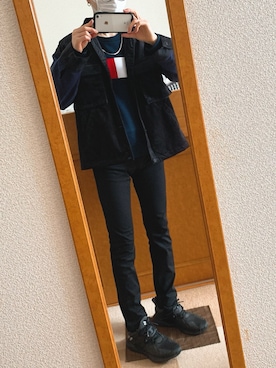 「TOMMY HILFIGER（トミーヒルフィガー）のアイテム（スウェット）」を使った、KEI さん（メンズ・174cm）の秋コーディネート