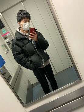 「FILA（フィラ）のアイテム（ダウンジャケット/コート）」を使った、じろーさん（メンズ・174cm）の冬コーディネート