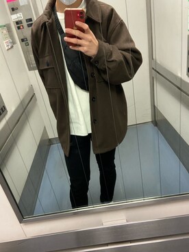 「WYM LIDNM（ウィム バイ リドム）のMILANO RIB HEAVY WEIGHT PO KNIT（ニット/セーター）」を使った、じろーさん（メンズ・174cm）の冬コーディネート