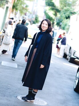 「0_1（リンイー）のアイテム」を使った、Yuki Laiさん（レディース・164cm）の冬コーディネート