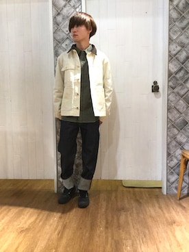 「GLOBAL WORK（グローバルワーク）のアイテム（カバーオール）」を使った、 GLOBAL WORK kantaさん（メンズ・170cm）の春コーディネート