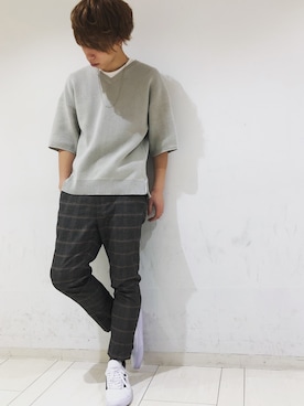 「GOSTAR DE FUGA（ゴスタール ジフーガ）のアイテム（スラックス）」を使った、masato nakaiさん（メンズ・175cm）の春コーディネート