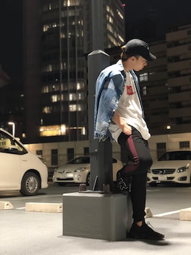 「GOSTAR DE FUGA（ゴスタール ジフーガ）のアイテム（スラックス）」を使った、masato nakaiさん（メンズ・175cm）の夏コーディネート