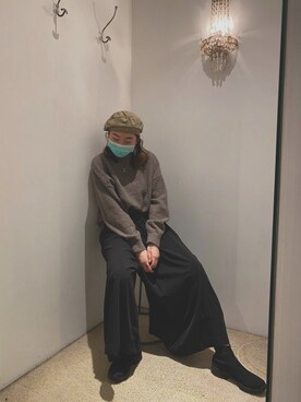 「initial（イニシャル）のアイテム（パンツ）」を使った、chowshukyinさん（レディース・163cm）の春コーディネート