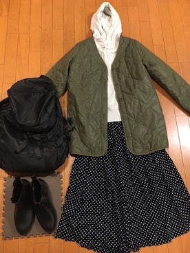 「アイテム（レインシューズ）」を使った、junjunさん（レディース・157cm・40代）の春コーディネート
