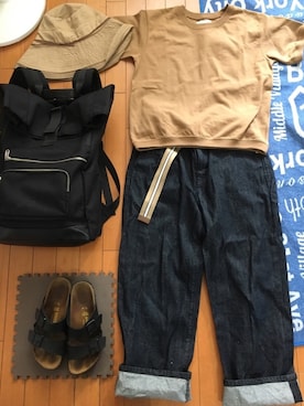 「フェリシモ（フェリシモ）のアイテム（帽子）」を使った、junjunさん（レディース・157cm）の春コーディネート