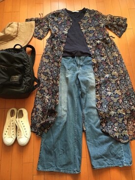 「フェリシモ（フェリシモ）のアイテム（帽子）」を使った、junjunさん（レディース・157cm）の夏コーディネート